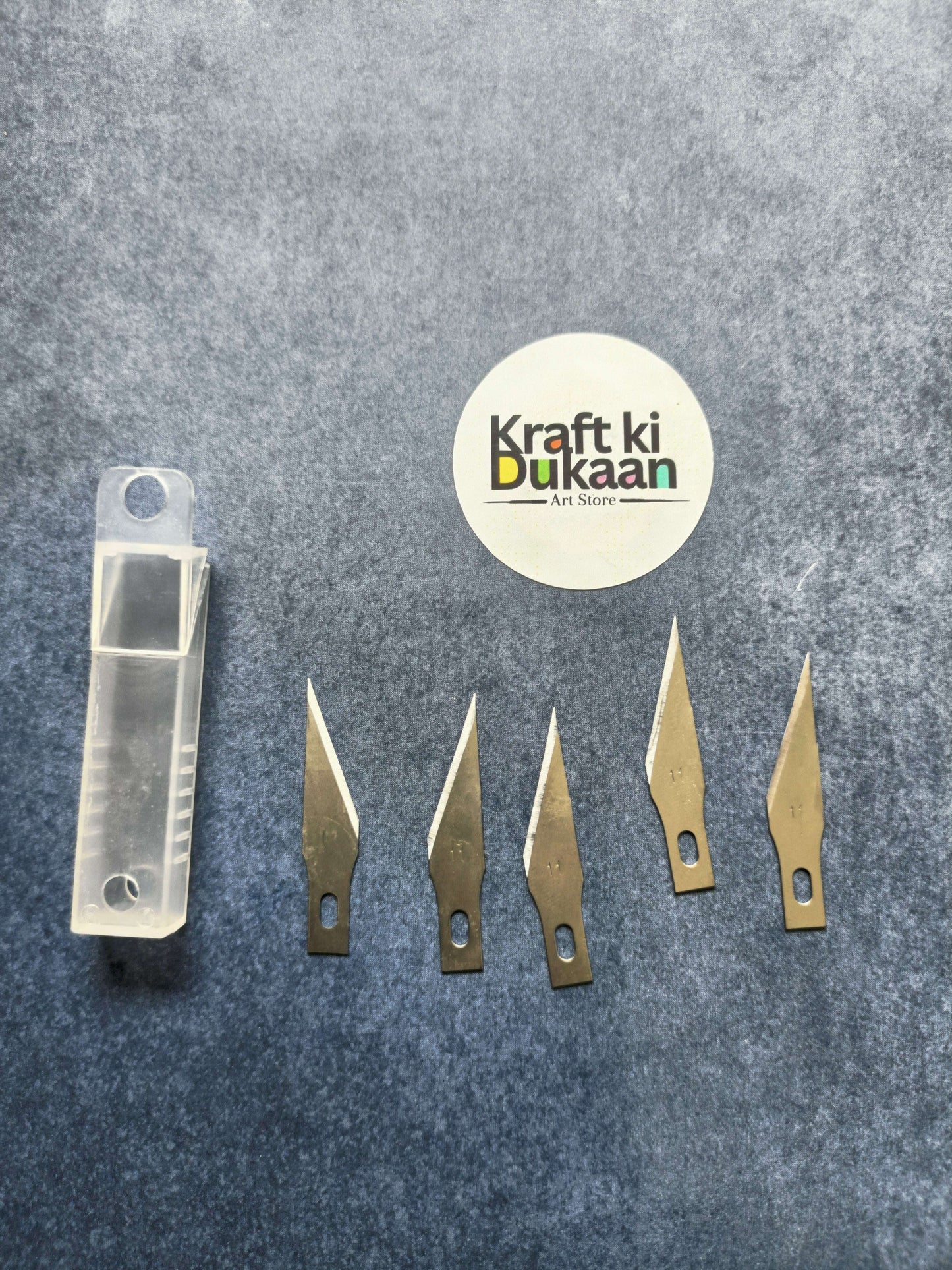 Detail pen knife blades pack of 5 with storage case