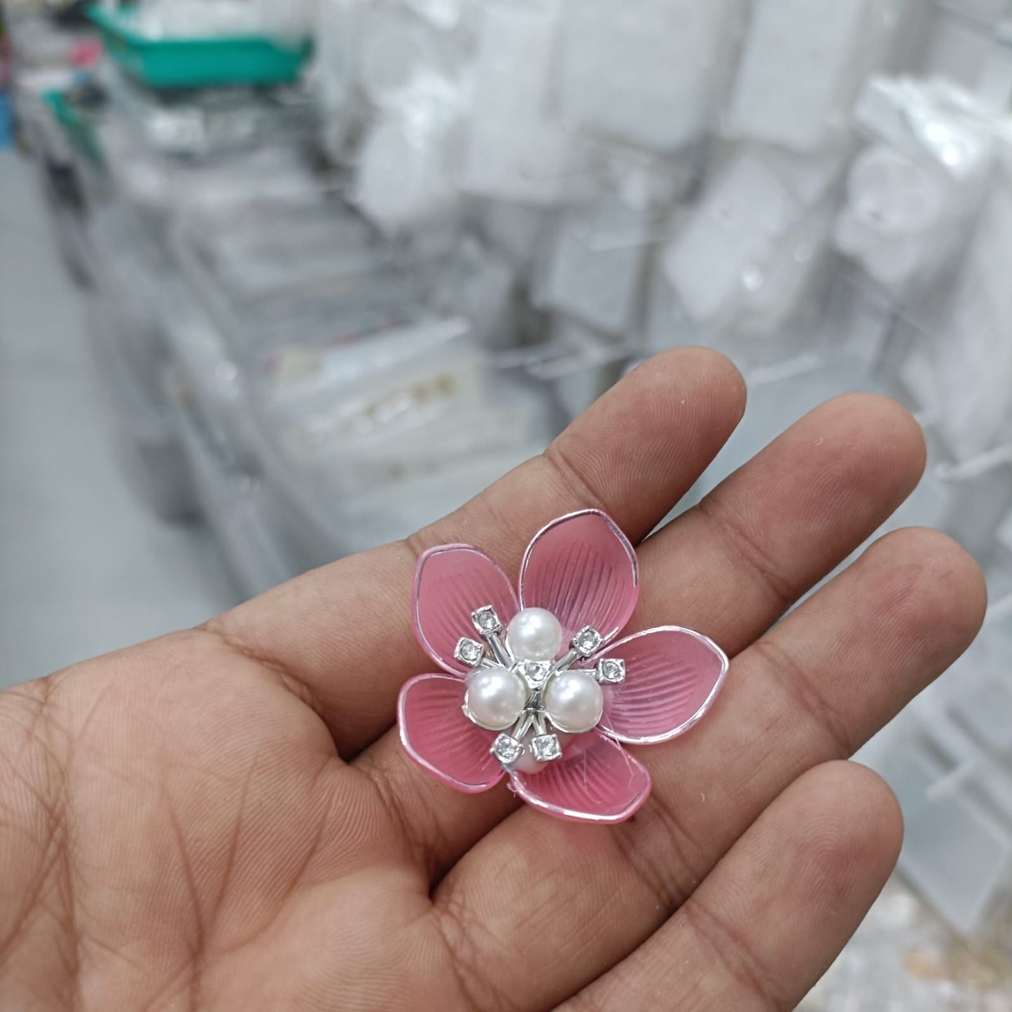 Ready Acrylic Petal pearl flowers