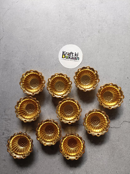 Golden Designer Katori 3.5CM Pack of 10