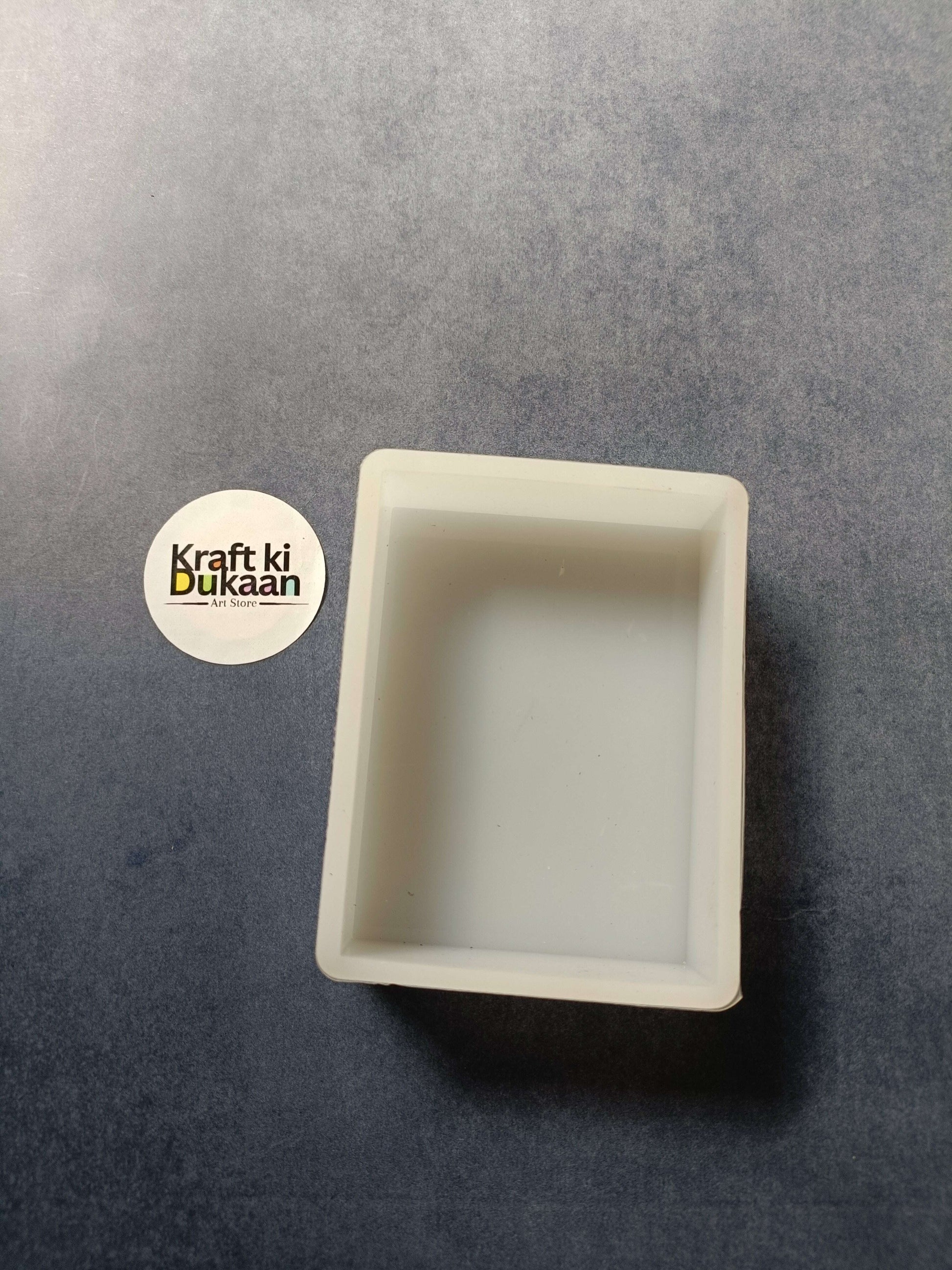 Rectangle deep mould tray, off-white, 6.5 x 11 cm, smooth rectangular cavity