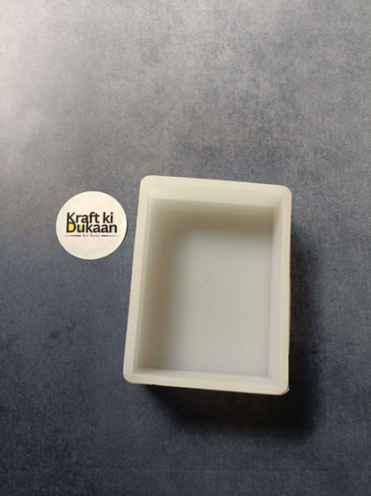 Rectangle deep mould tray, off-white, 6.5 x 11 cm, smooth rectangular cavity