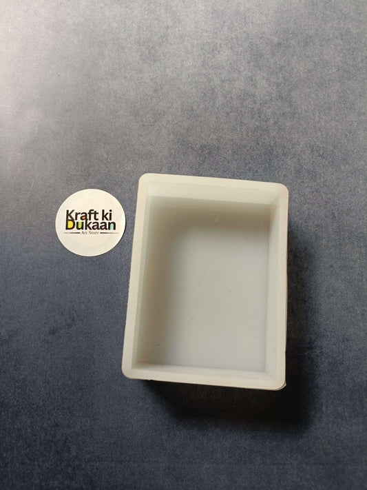 Rectangle deep mould tray, off-white, 6.5 x 11 cm, smooth rectangular cavity