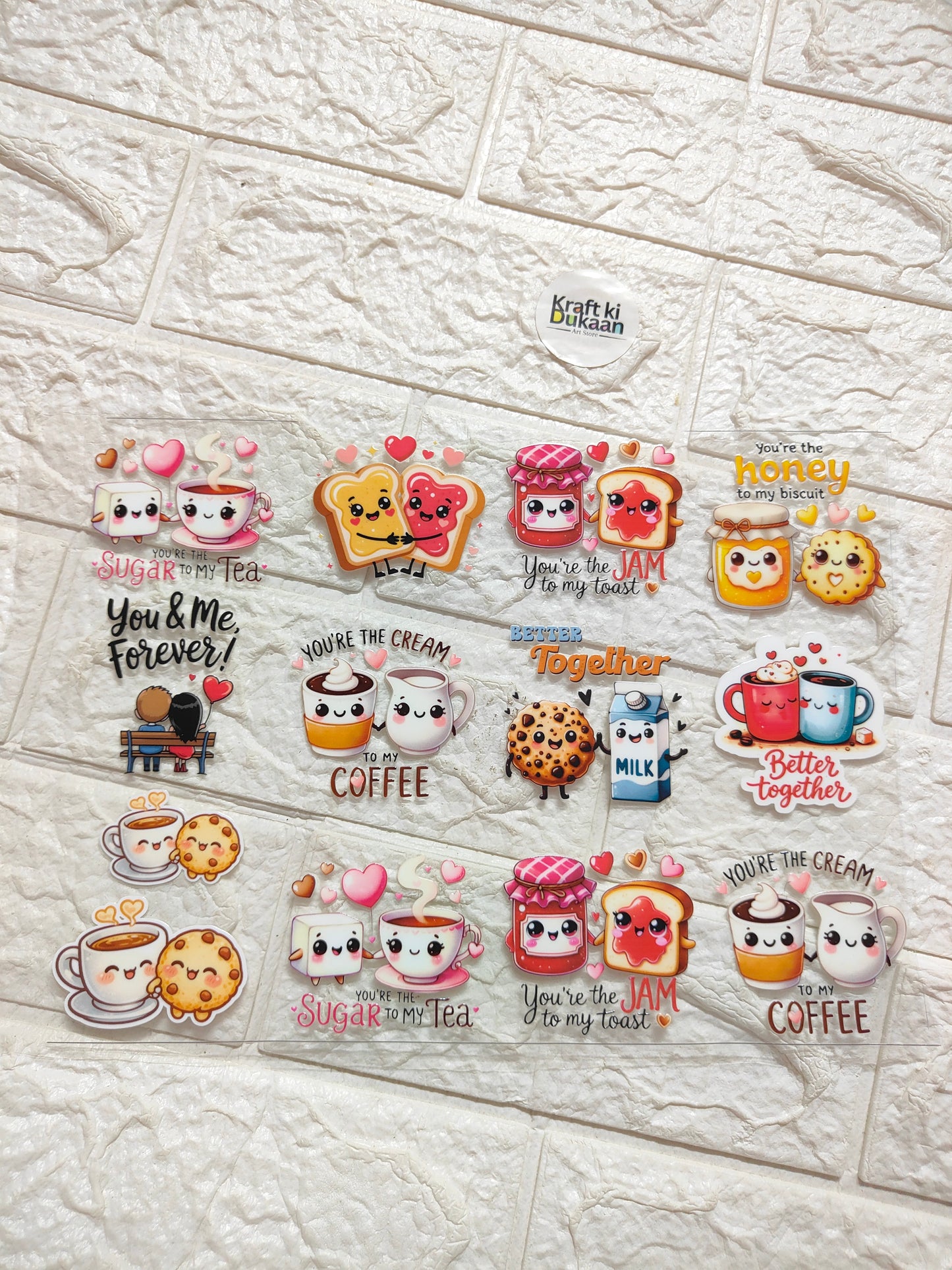 A4 UV DTF Peel off sticker sheet U7