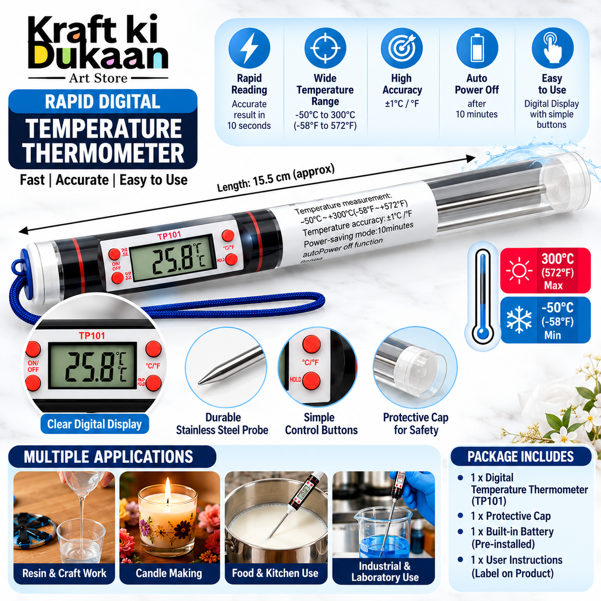 Rapid Digital Temperature Thermometer