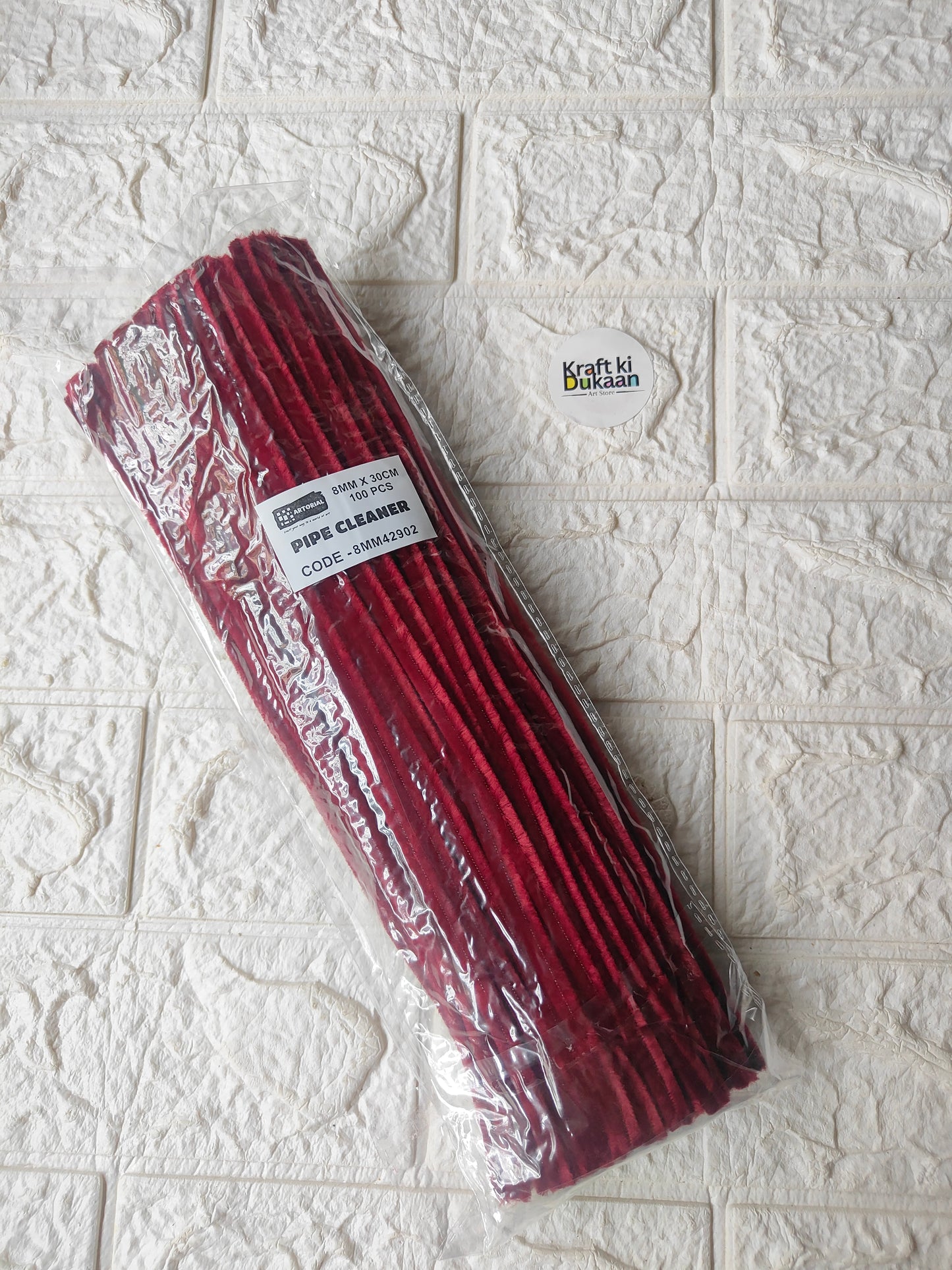 8MM Pipe Cleaners Plain 100PC Packet A2