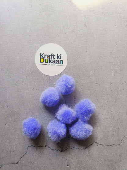2cm light purple pompom balls, craft set