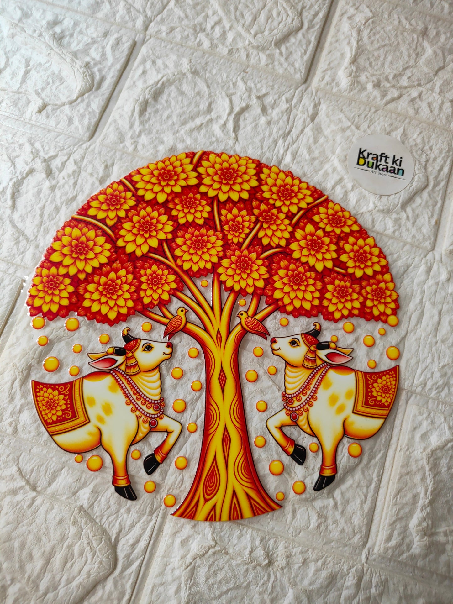 Thali Round Peel off sticker T37