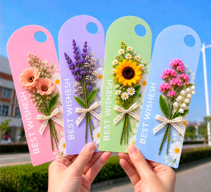Flower Holder Card Multi Best Wishes 4PC Set