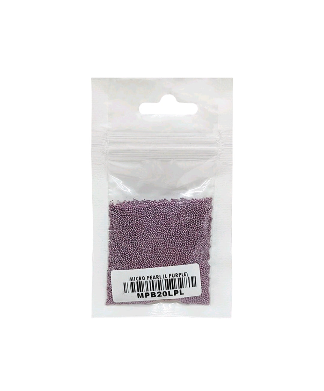 Light purple micro pearl beads in clear resealable bag, 20 g