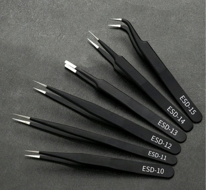 6PC Stainless Steel Tweezer set