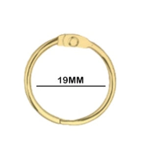 Book Ring Golden Pack of 10