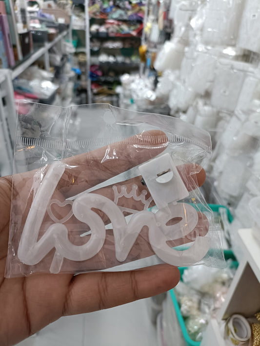 LED love fairy lights in clear packaging, heart-shaped 'LOVE' letter lights