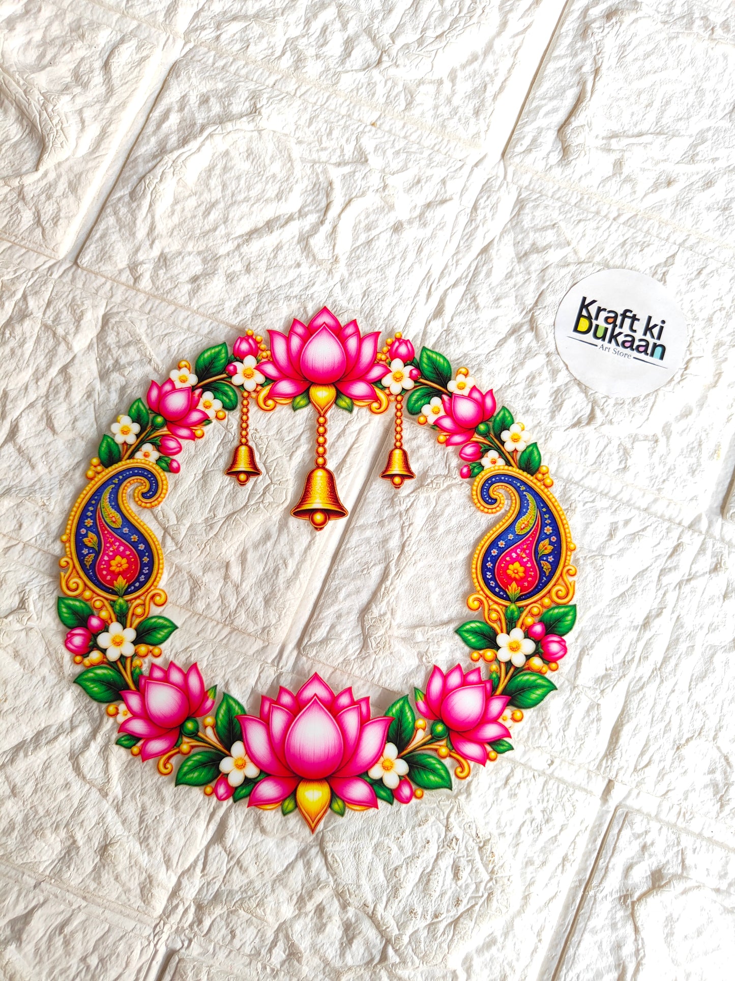 Thali Round Peel off sticker T16