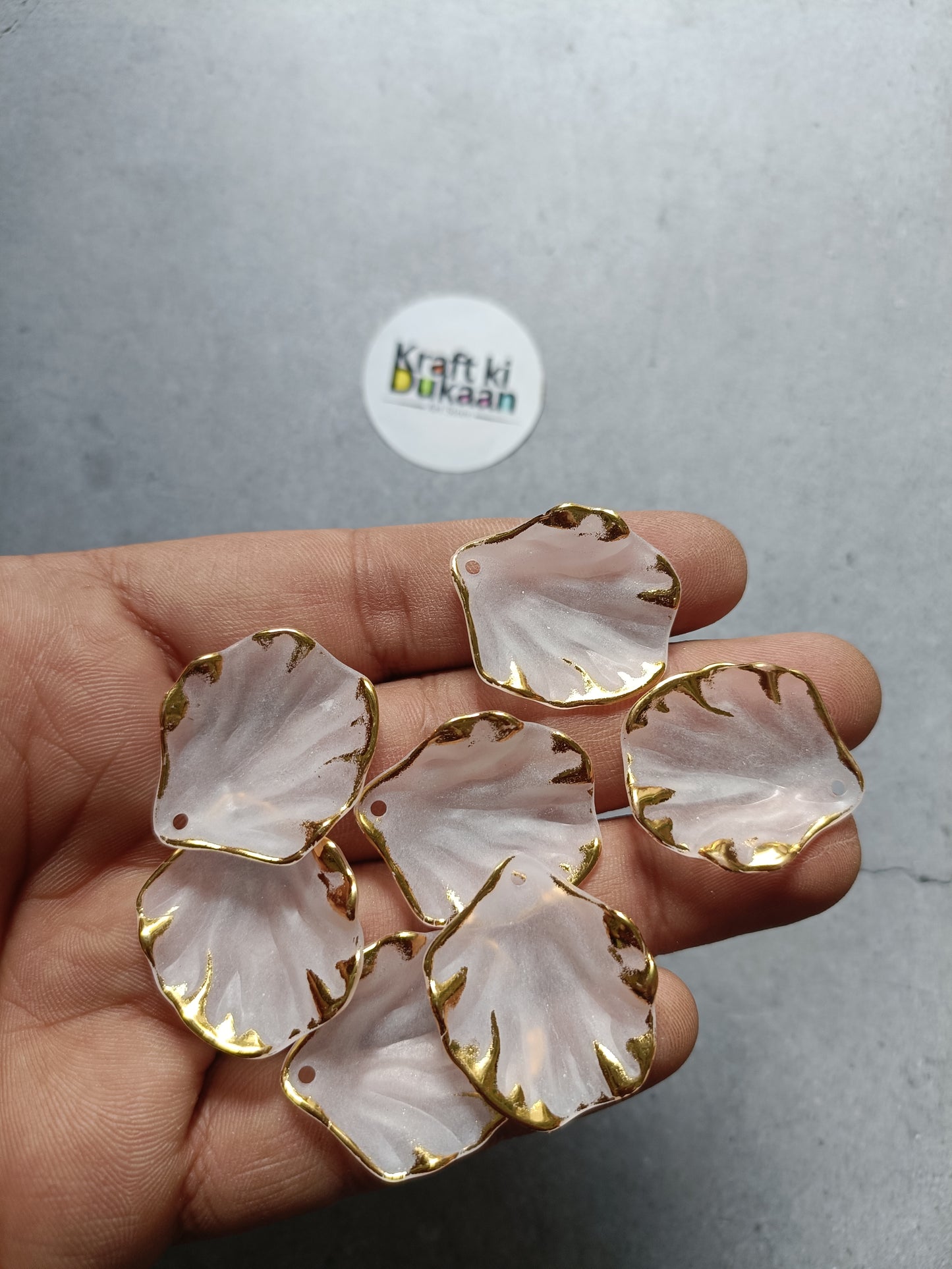 Flower Leaf Beads Pack of 50