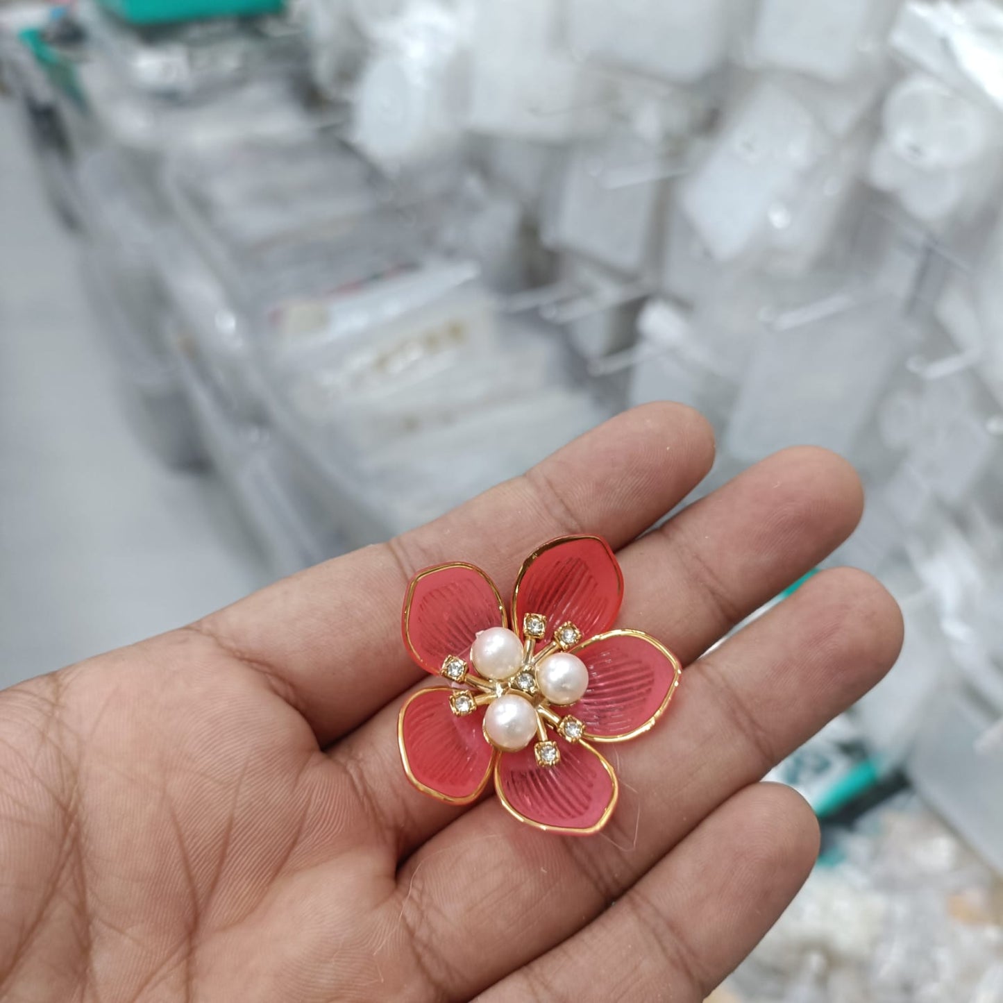 Ready Acrylic Petal pearl flowers