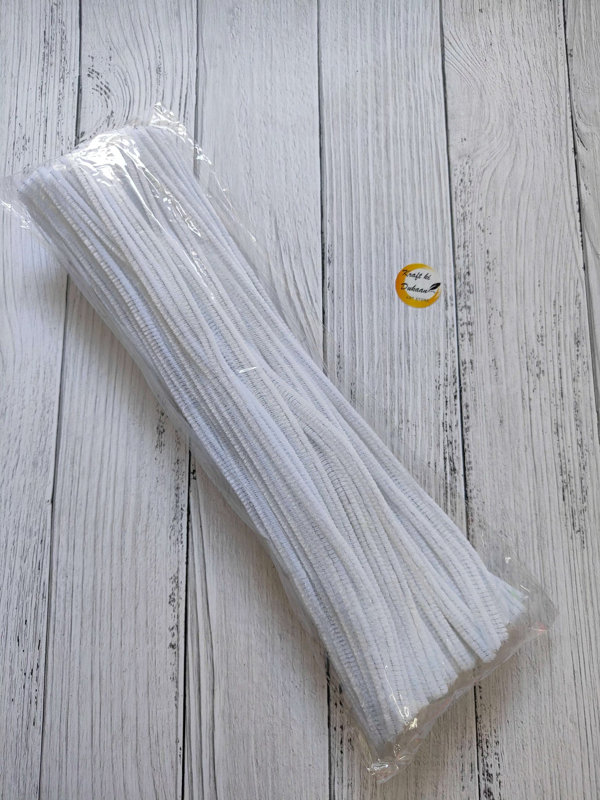 Pipe cleaner plain pack of 100, white