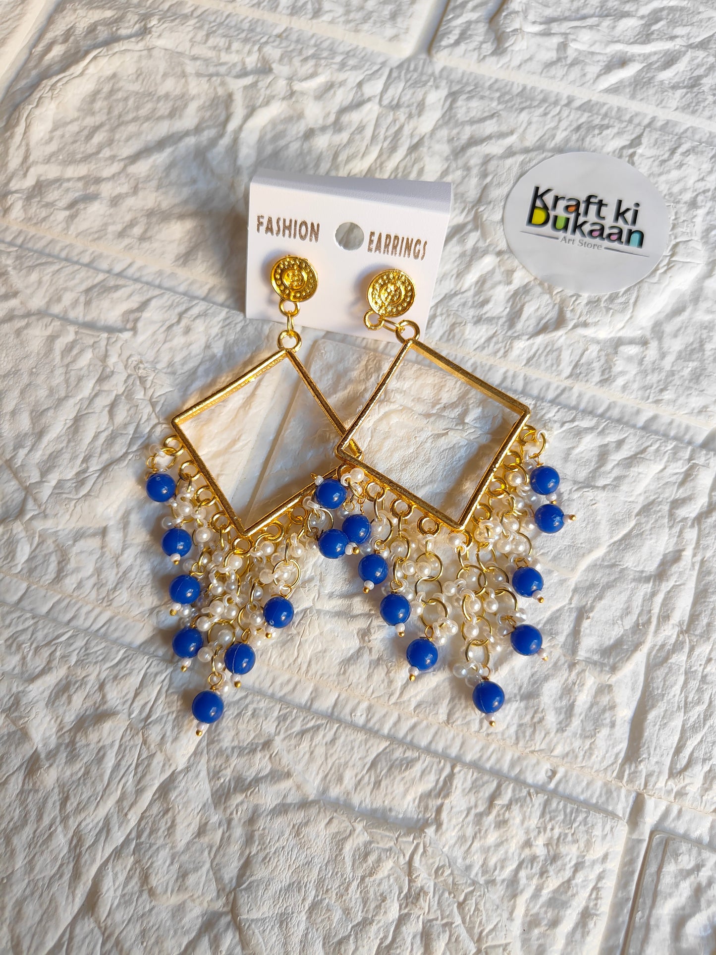Premium Gold Colourful Long Jhumka