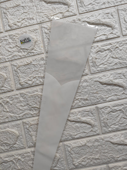 White/gray flower cover sleeve, 12.5x40cm, A3 size