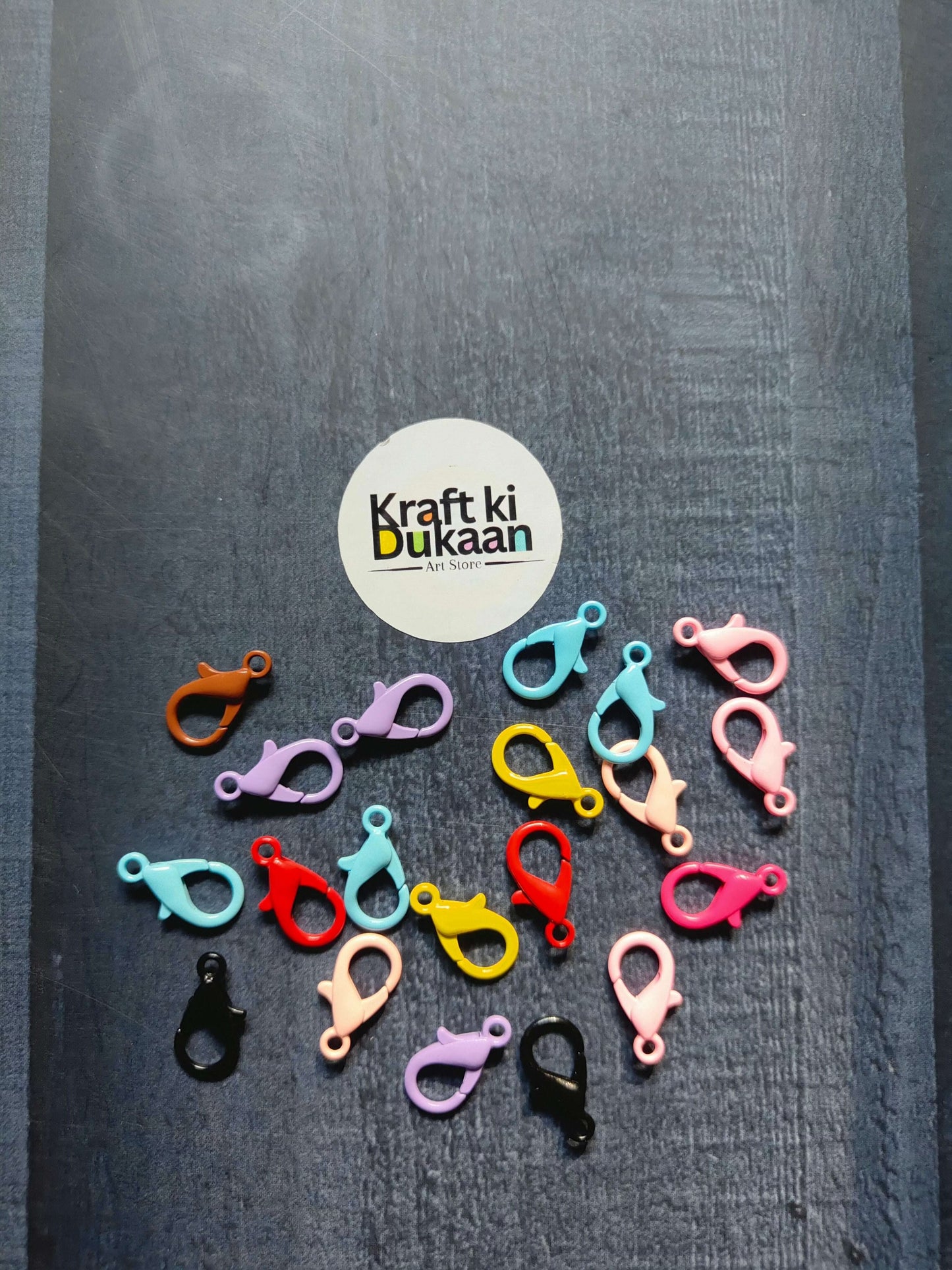 Lobster clasp hook multipack of 20, assorted colored lobster clasps