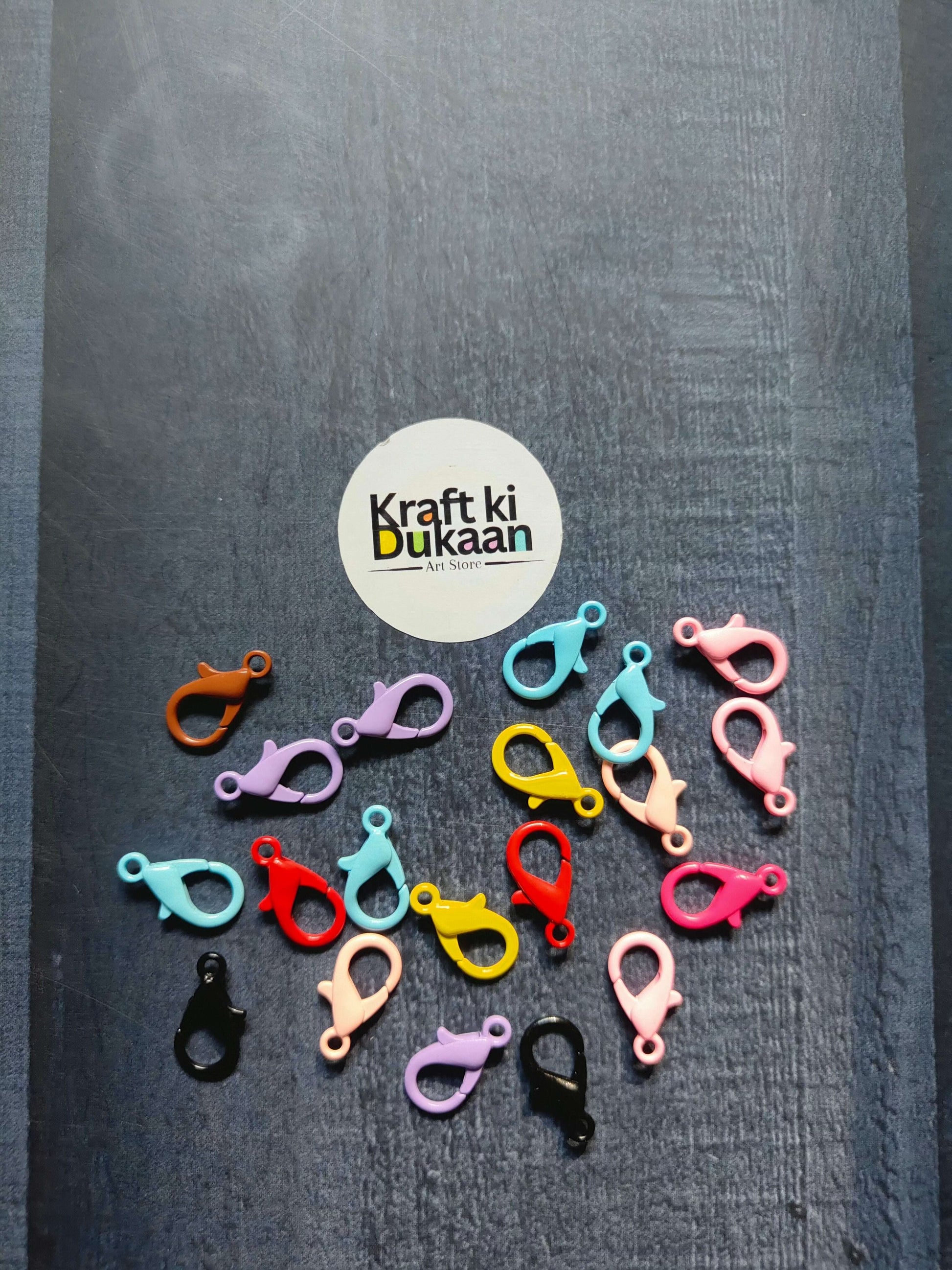 Lobster clasp hook multipack of 20, assorted colored lobster clasps
