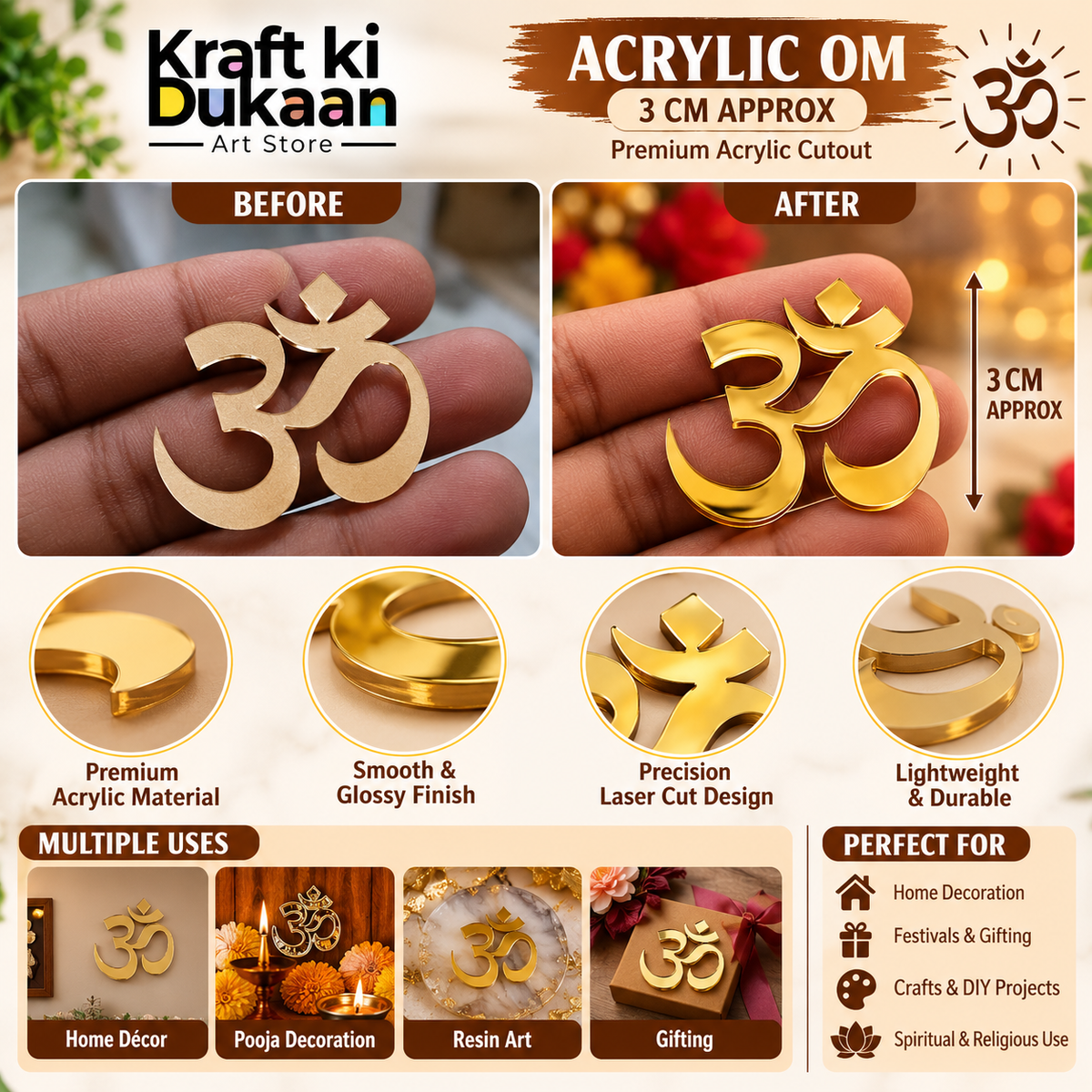 3CM Acrylic OM Cutout