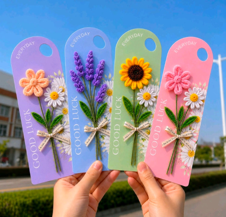 Flower Holder Card Multi Good Luck 4PC Set
