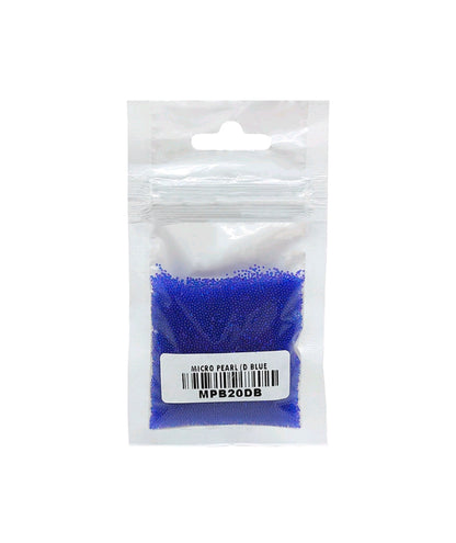 Dark blue micro pearl beads in clear resealable bag, 20 g
