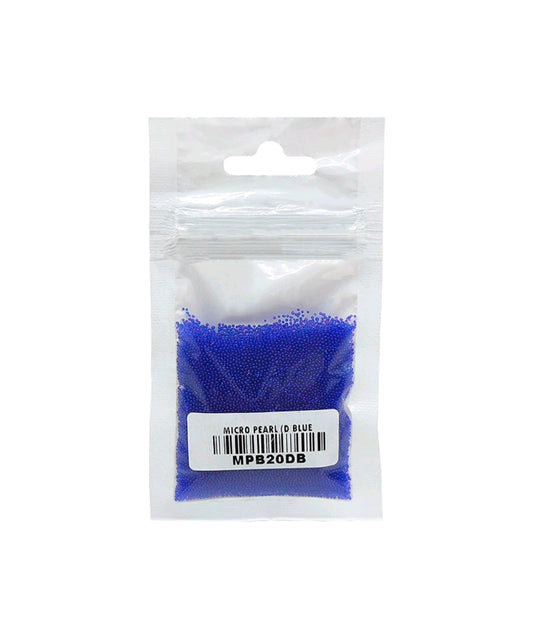 Dark blue micro pearl beads in clear resealable bag, 20 g