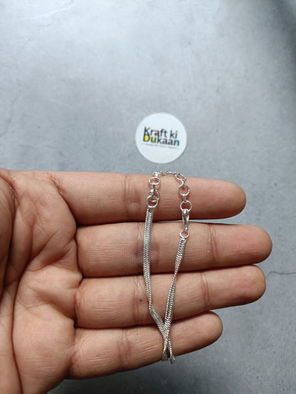 Silver Bracelet Chain pack of 5