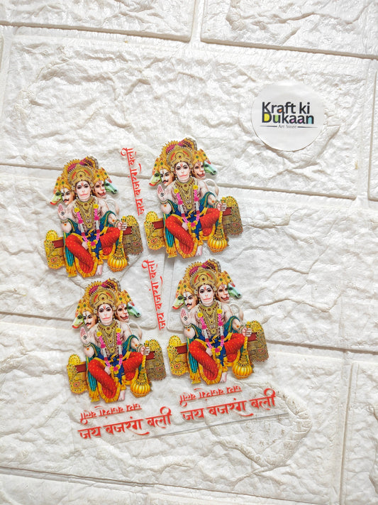 Peel-off sticker sheet with colorful illustrated deity figures, multiple designs