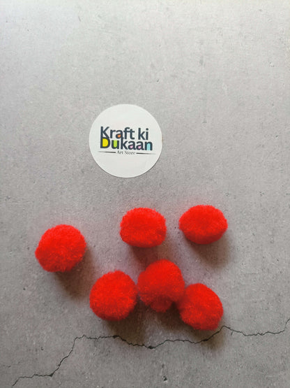 2cm red pompom balls, craft set