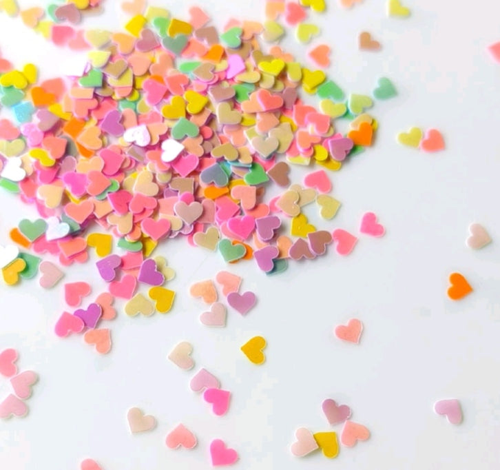 Multi Heart Sequins 5MM 10GM Pack