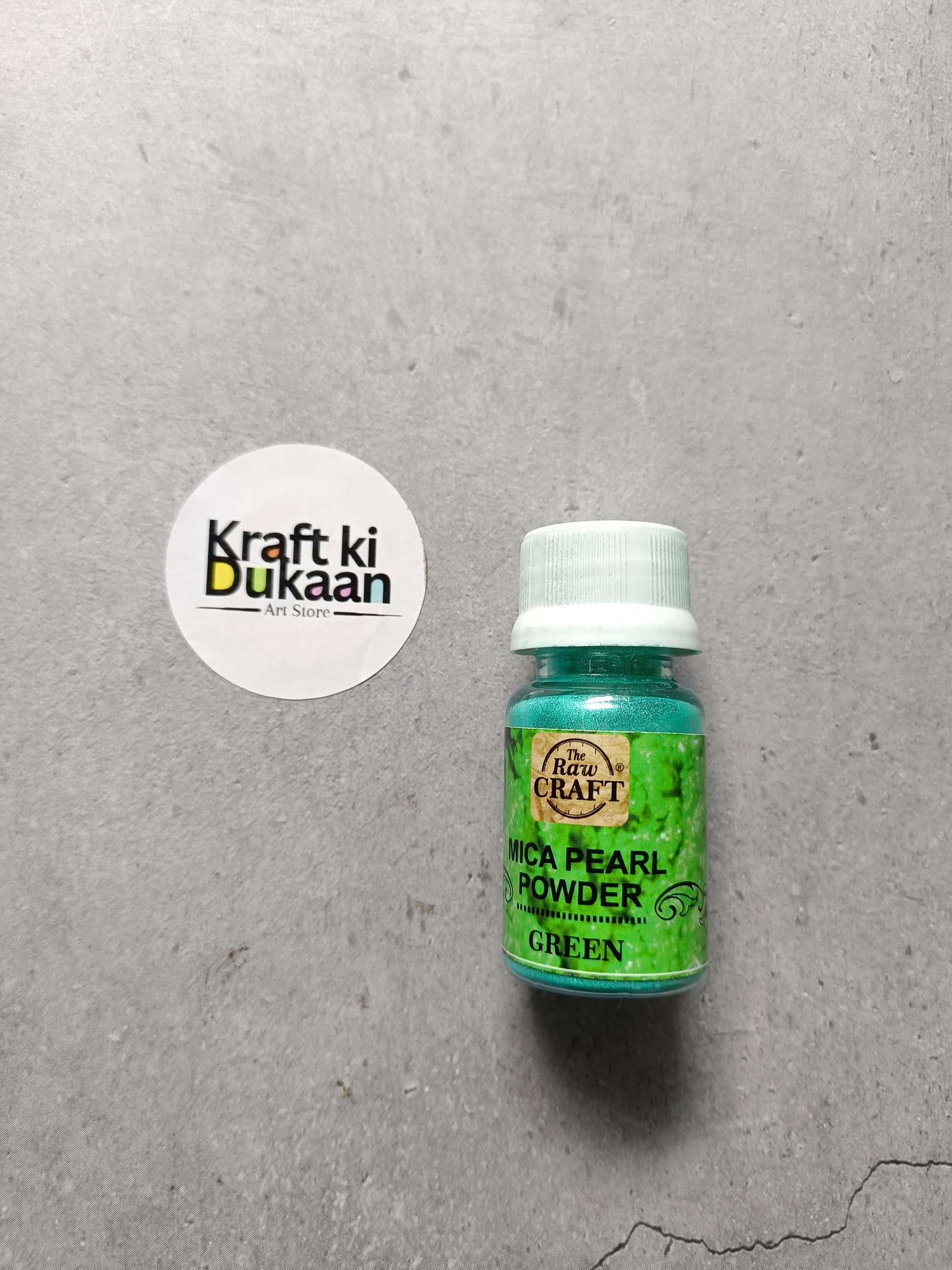 Mica pearl powder bottle, green