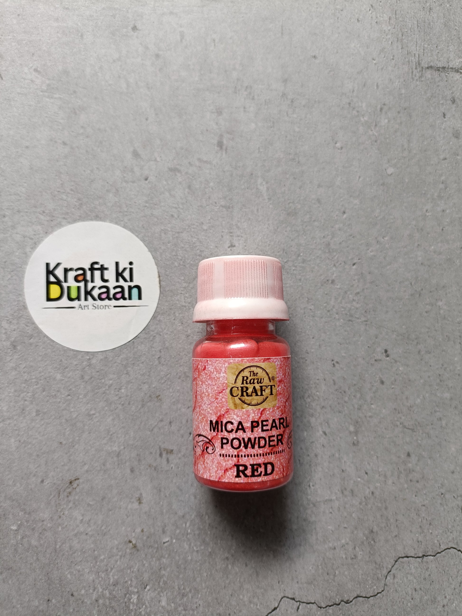 Mica pearl powder bottle, red