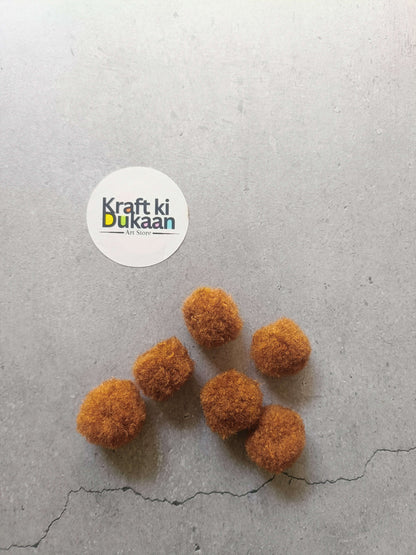 2cm brown pompom balls, craft set