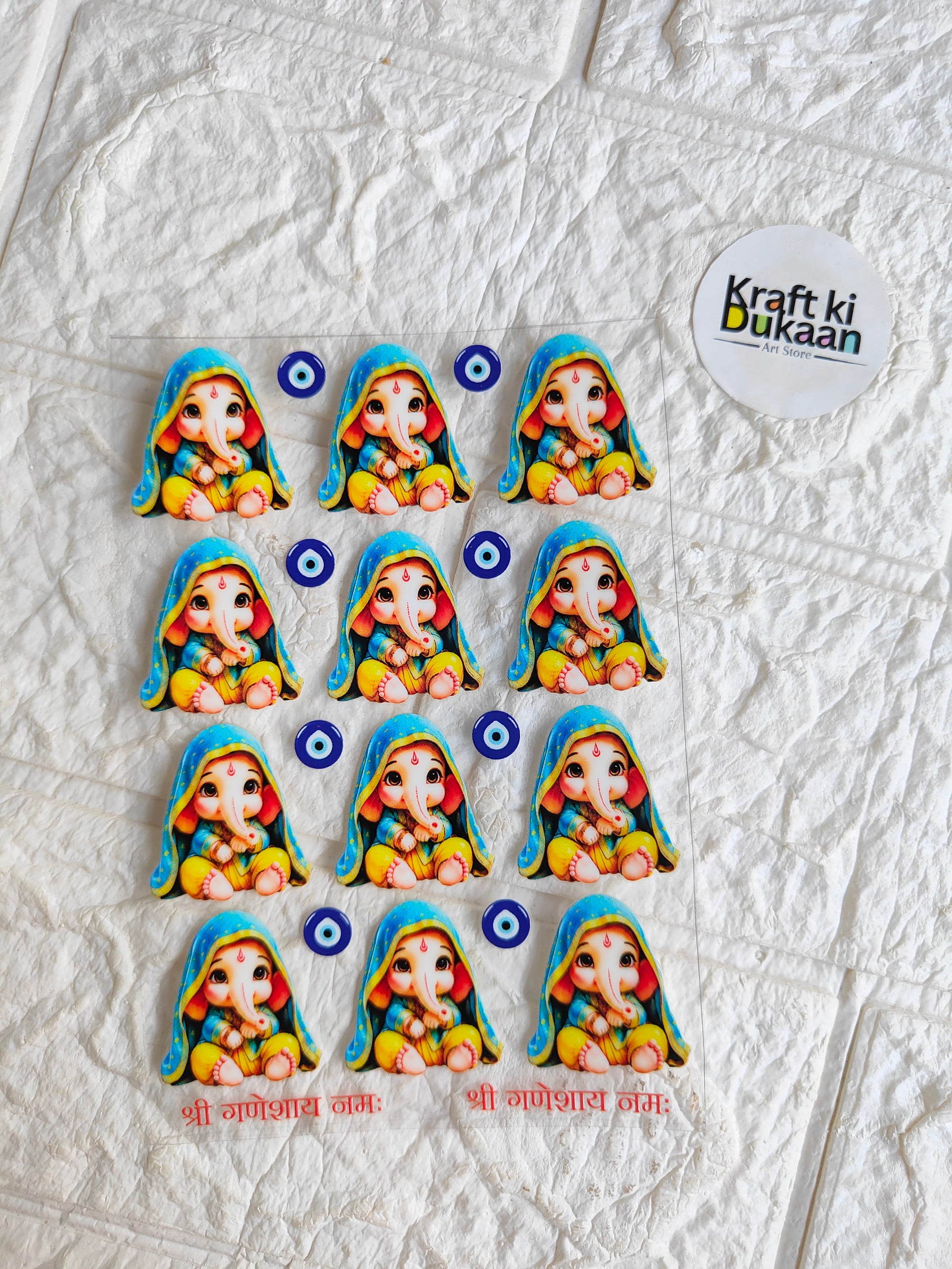 UV DTF peel-off sticker sheet with multiple colorful cartoon figurine designs