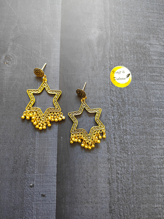 Golden Jhumka without Beads D7