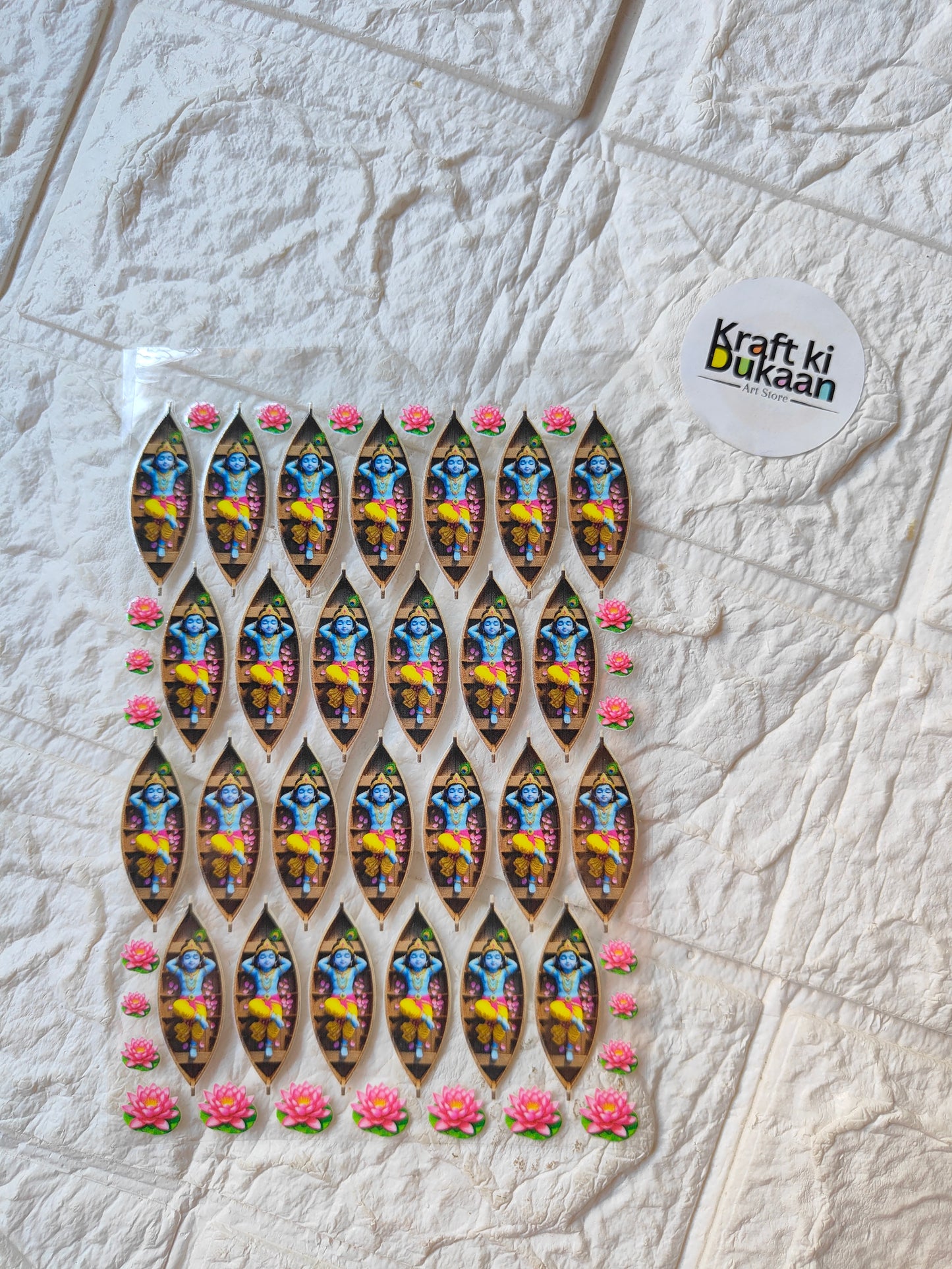 UV DTF peel-off sticker sheet J355 with colorful oval character stickers