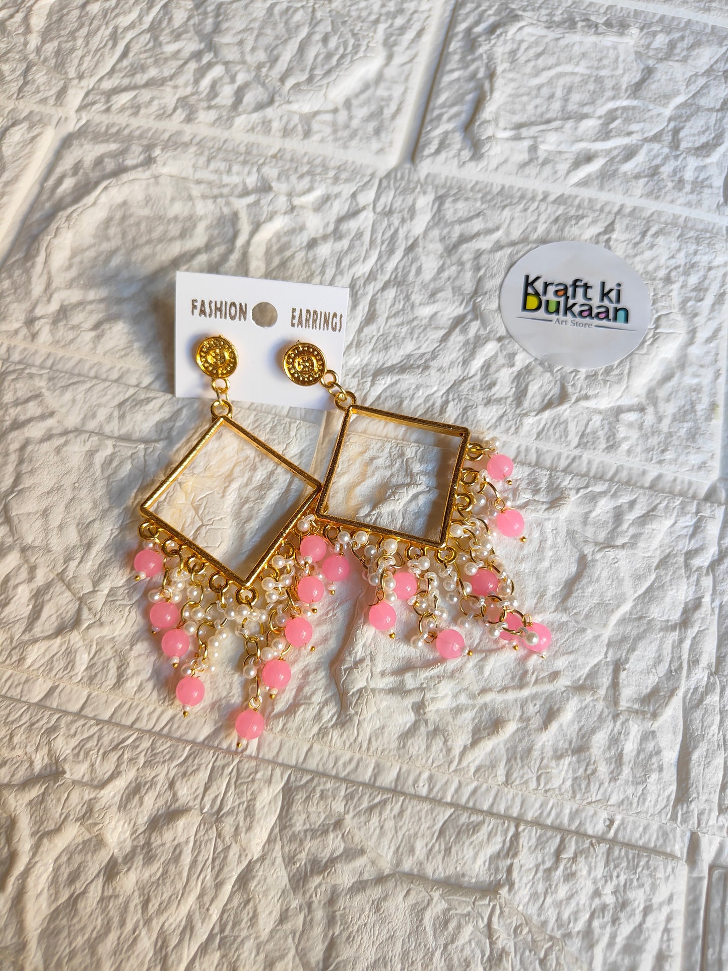 Premium Gold Colourful Long Jhumka