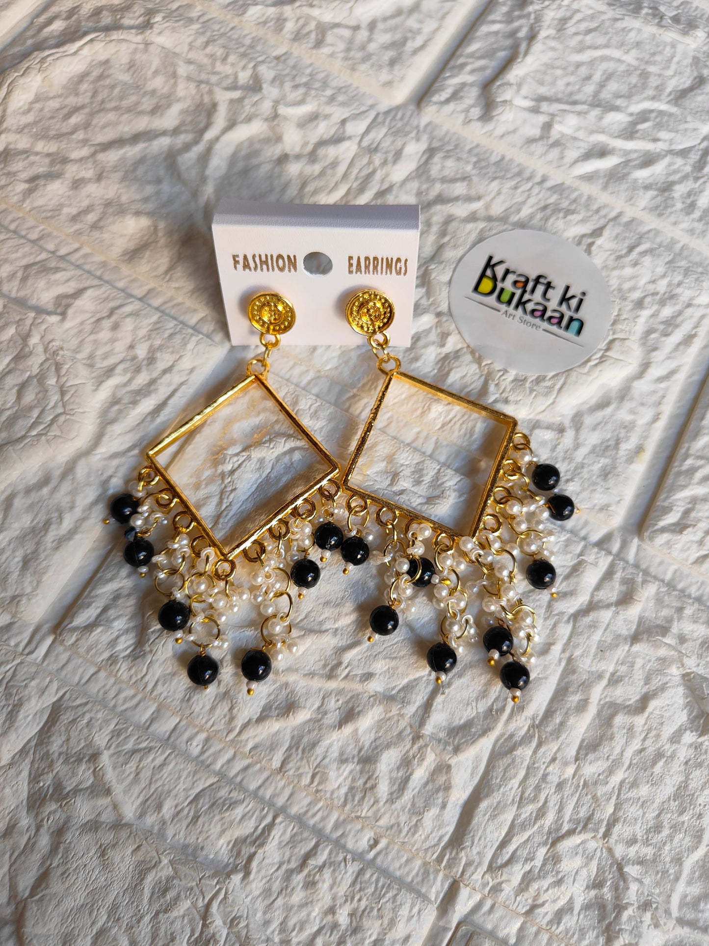 Premium Gold Colourful Long Jhumka