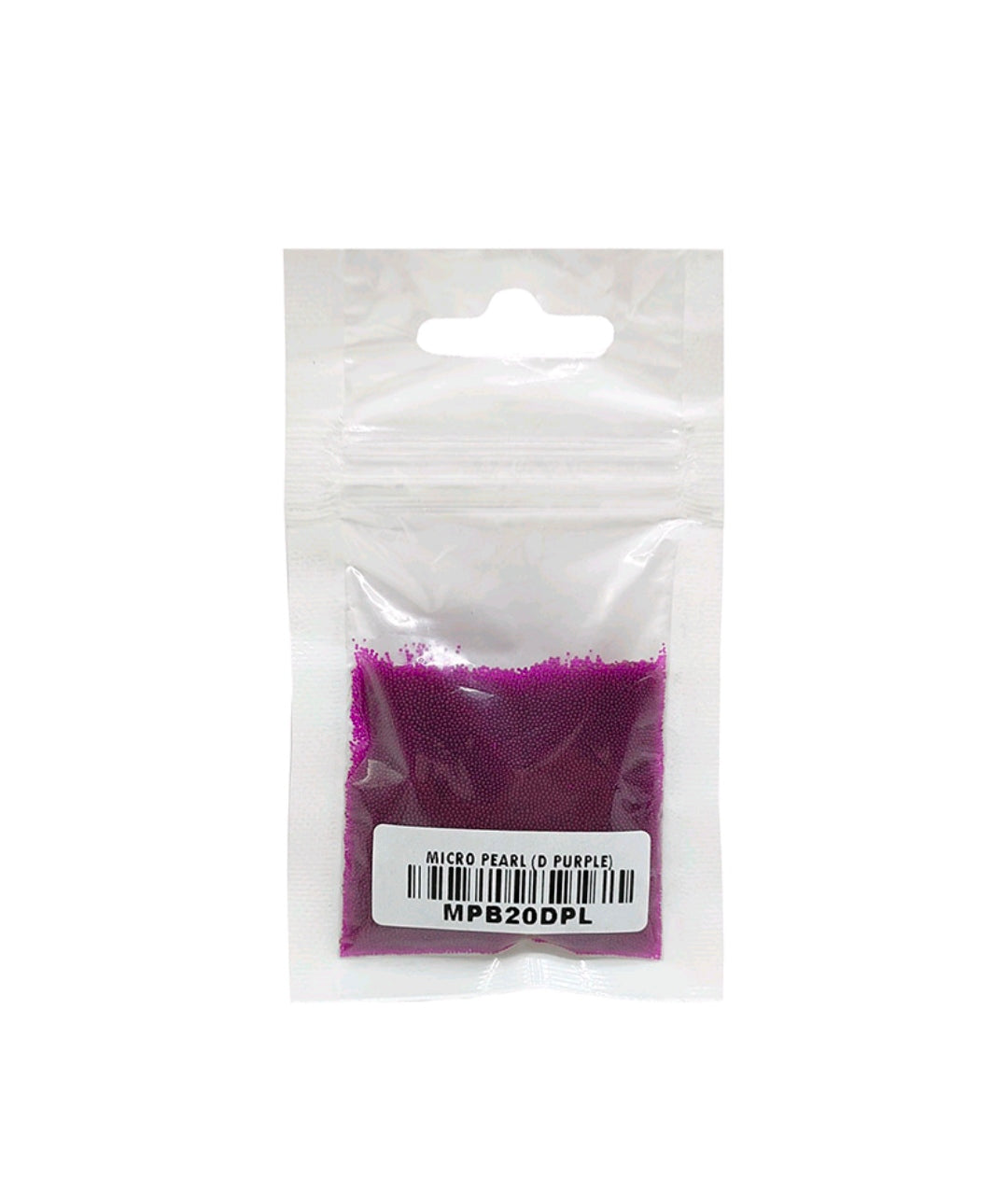 Dark purple micro pearl beads in clear resealable bag, 20 g