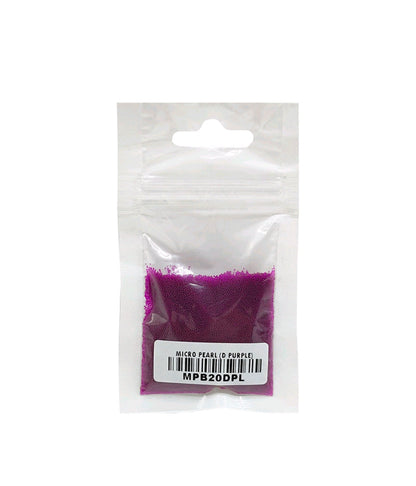 Dark purple micro pearl beads in clear resealable bag, 20 g