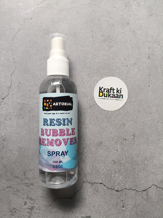 Bubble remover spray bottle with white pump, clear liquid, 100 mL