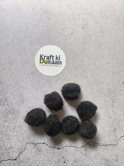 2cm dark pompom balls, craft set