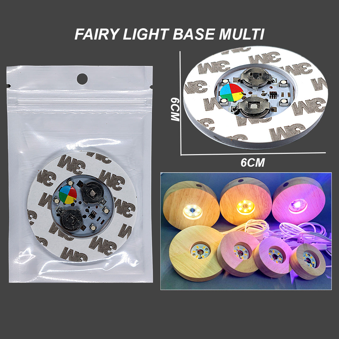 Fairy Light Base Multi 6CM Round