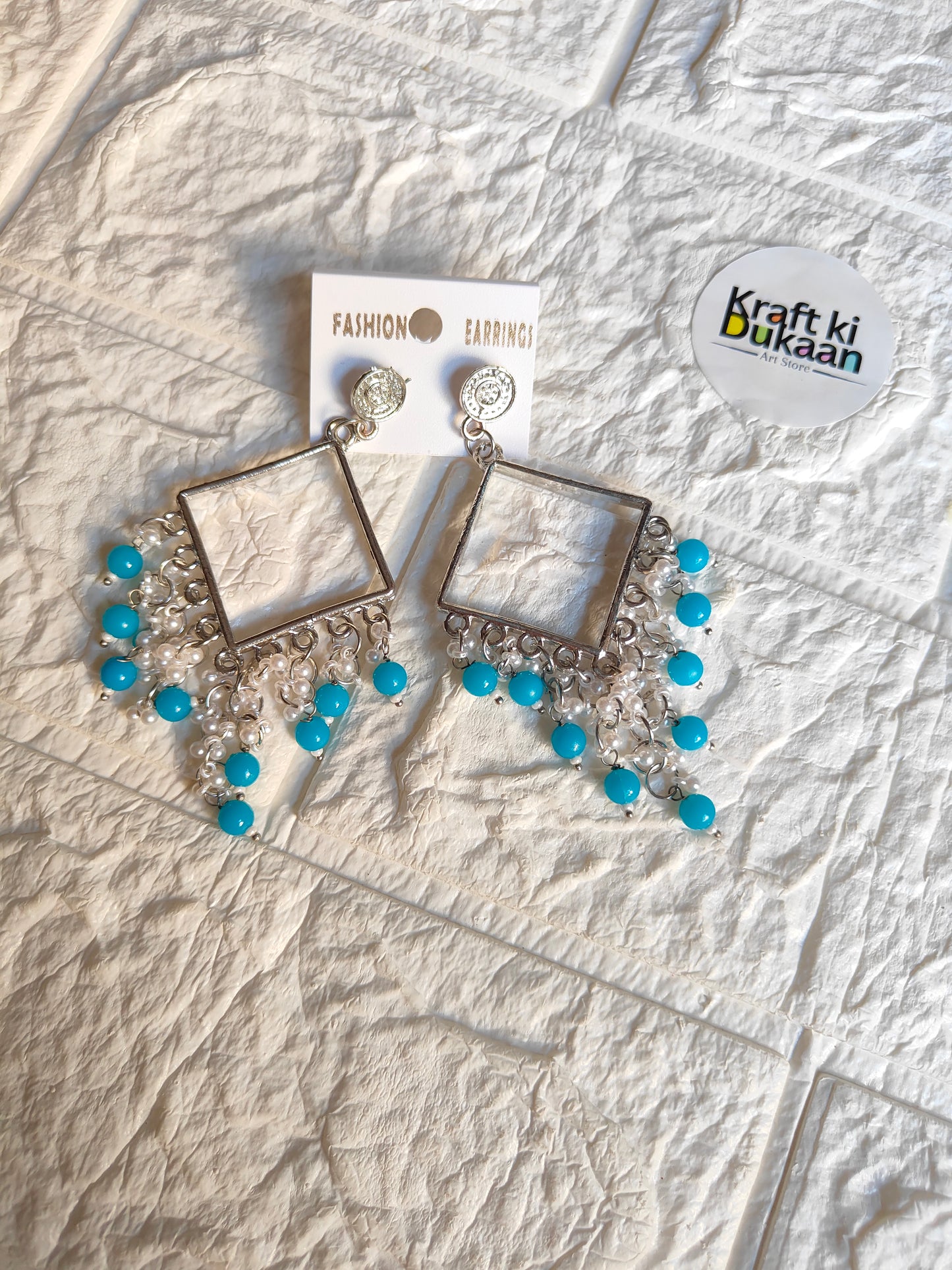 Premium Silver Colourful Long Jhumka