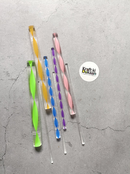 Mandala dotting tool set with colored handles and metal tips (8-piece)