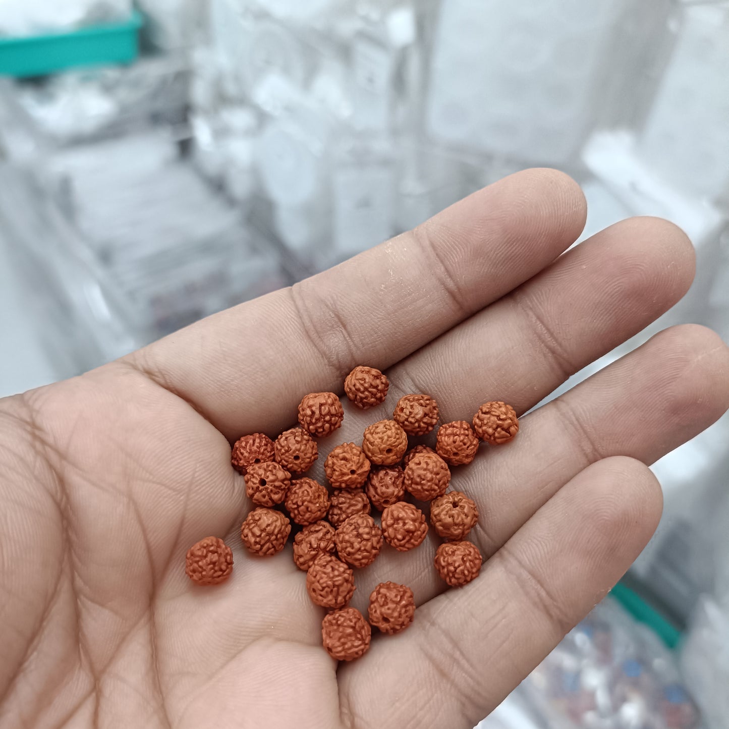 Rudraksh Wooden Beeds 6-8mm Pack of 25