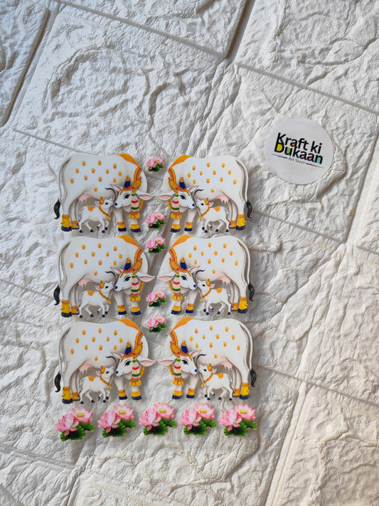 UV DTF peel-off sticker sheet with cartoon elephant designs and orange accents