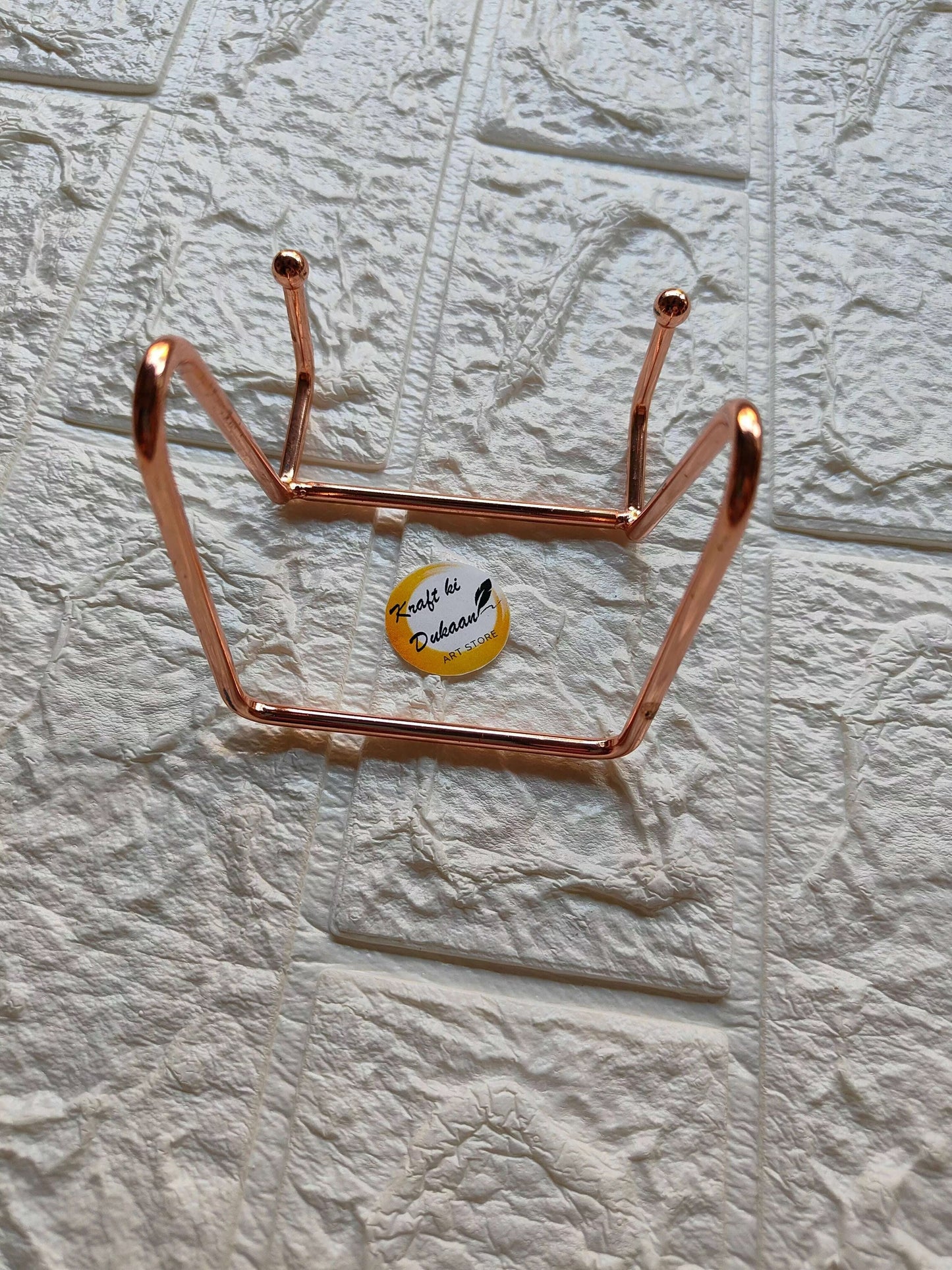 rose-gold-metal-stand-for-art-display-medium-stand-square